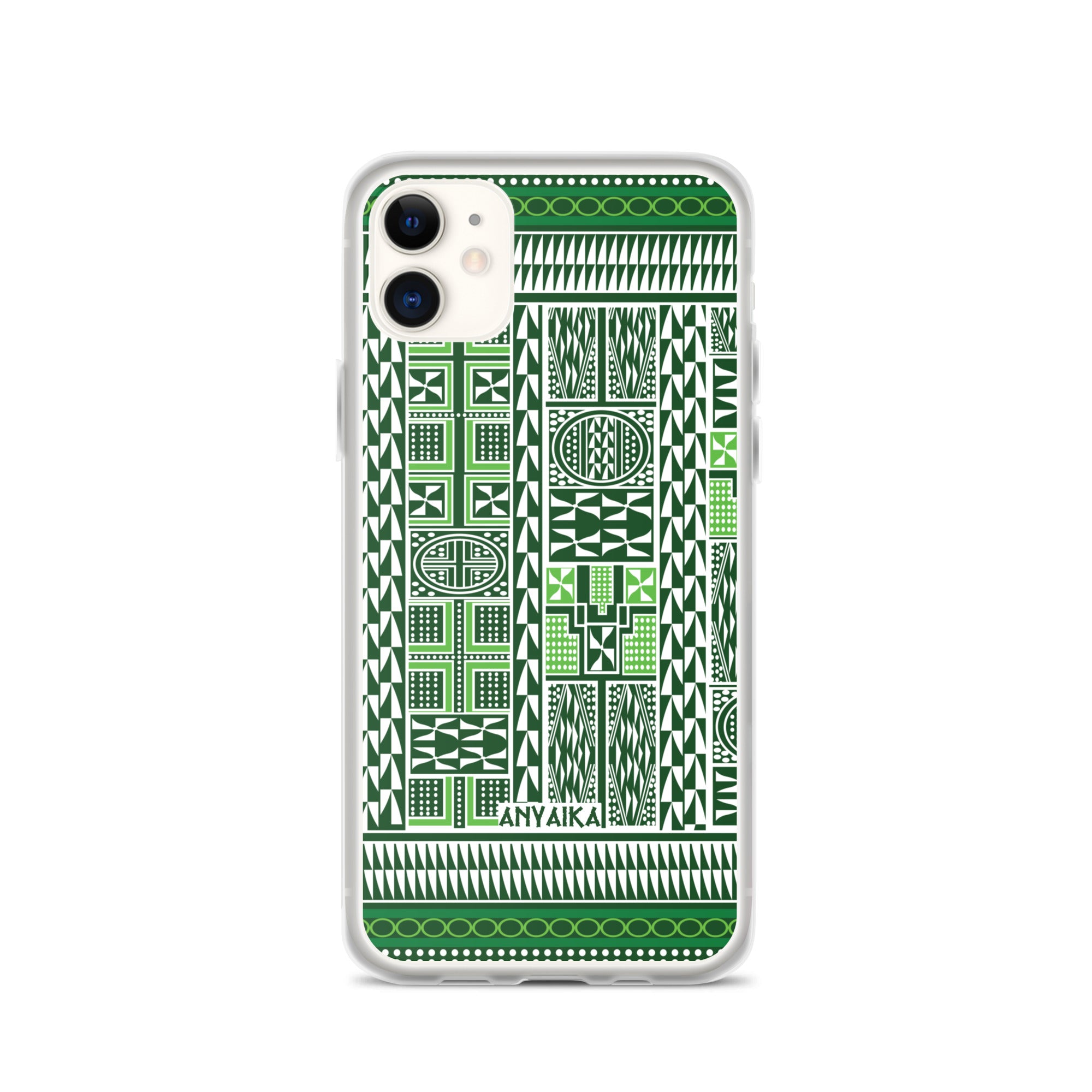 Tribal Tapestry Green Mix Clear Case for iPhone®