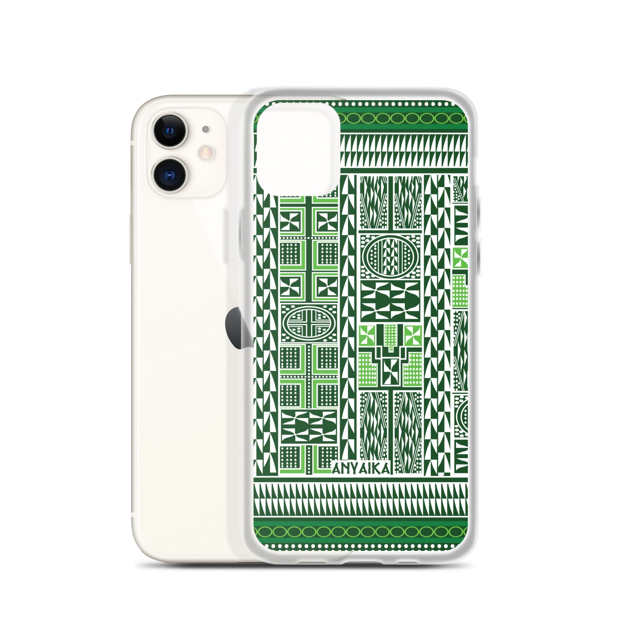 Tribal Tapestry Green Mix Clear Case for iPhone®