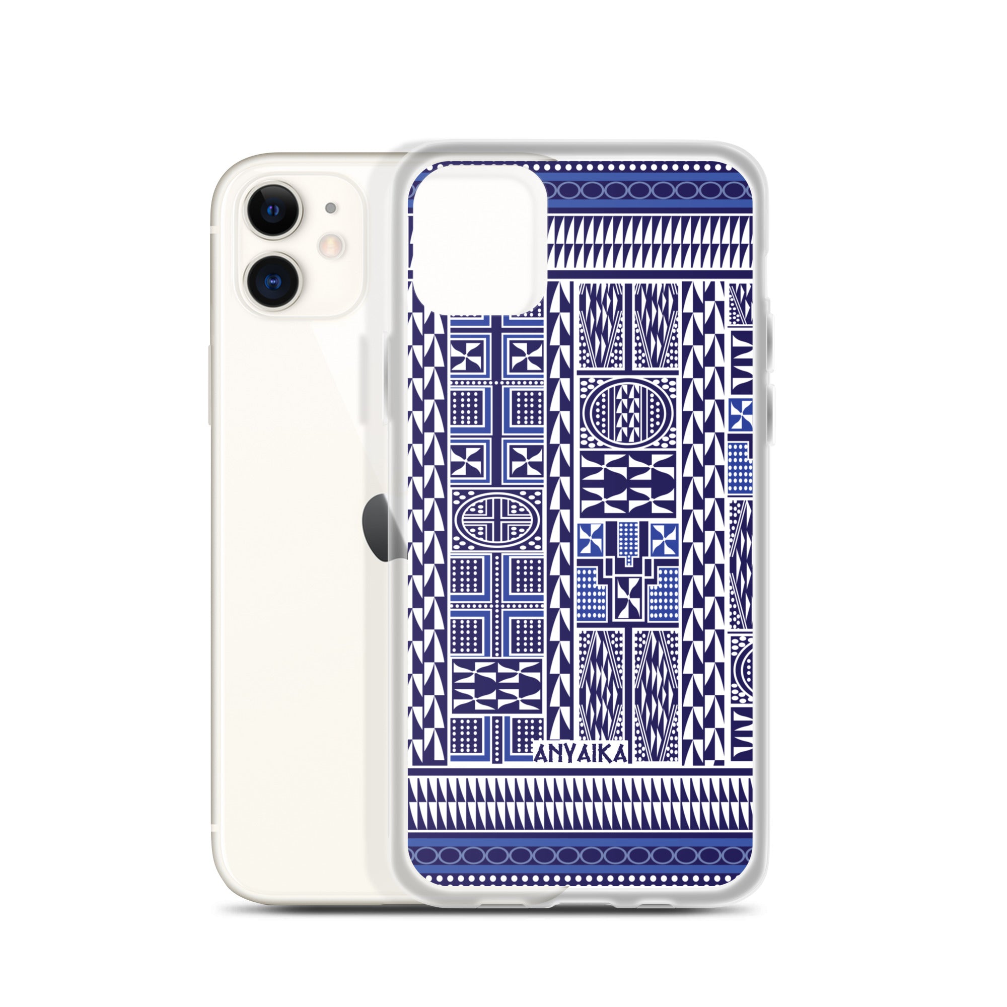 Tribal Tapestry Blue Mix Clear Case for iPhone®