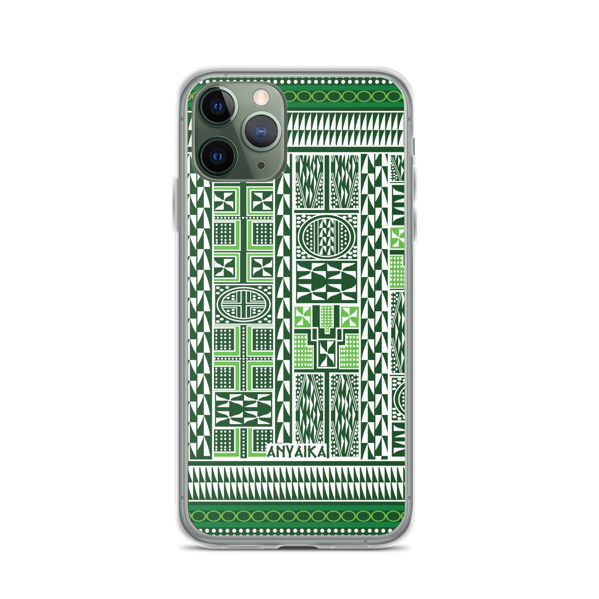 Tribal Tapestry Green Mix Clear Case for iPhone®