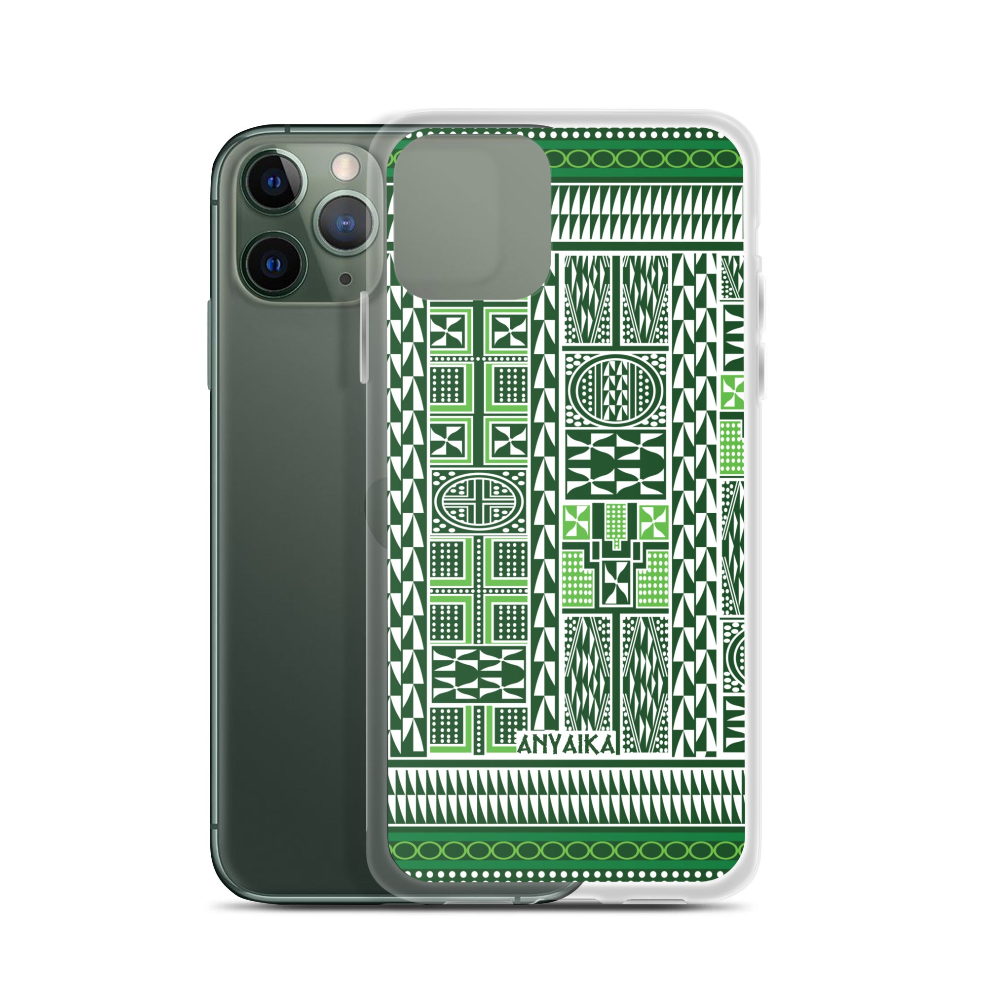 Tribal Tapestry Green Mix Clear Case for iPhone®