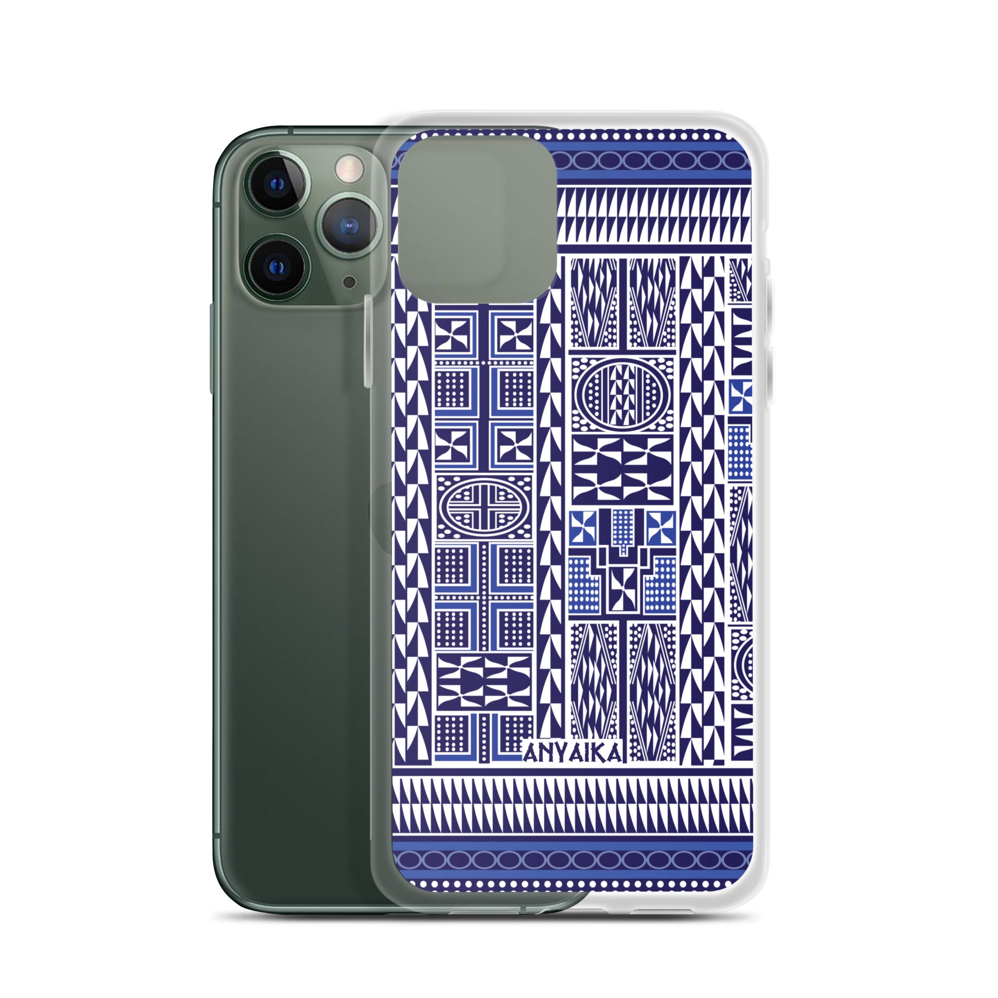 Tribal Tapestry Blue Mix Clear Case for iPhone®