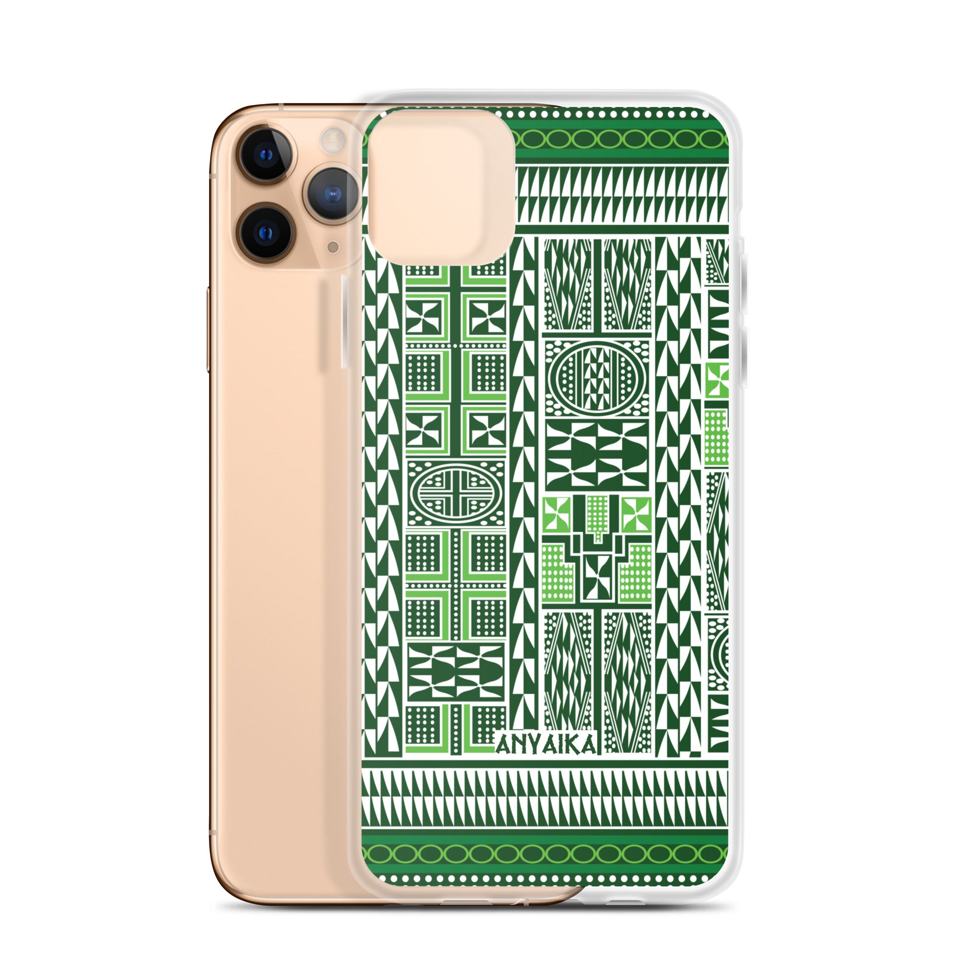 Tribal Tapestry Green Mix Clear Case for iPhone®