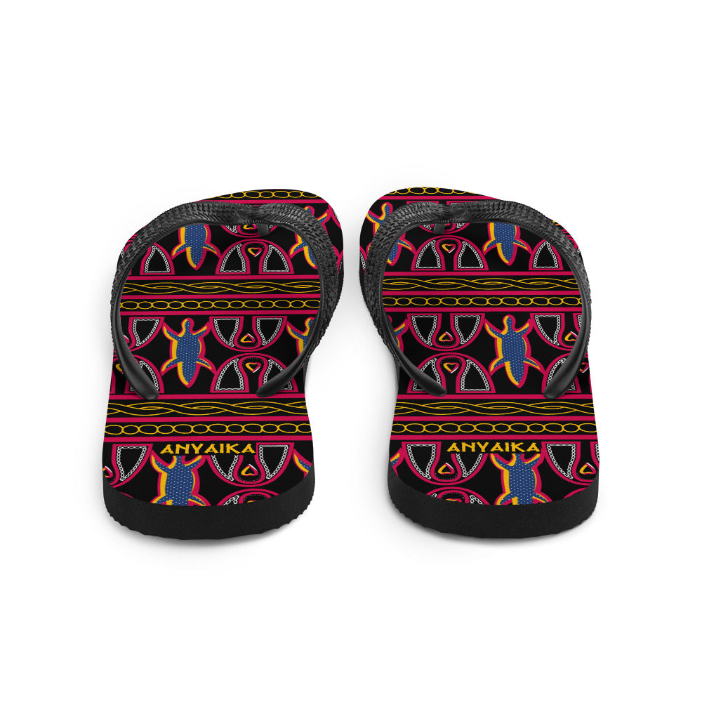 Toghu Crested Charms Black Flip-Flops