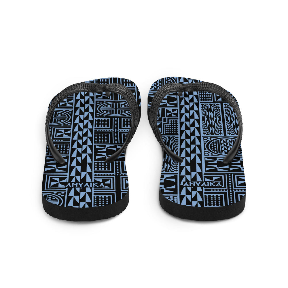 Black Mamba Sky Blue Flip-Flops