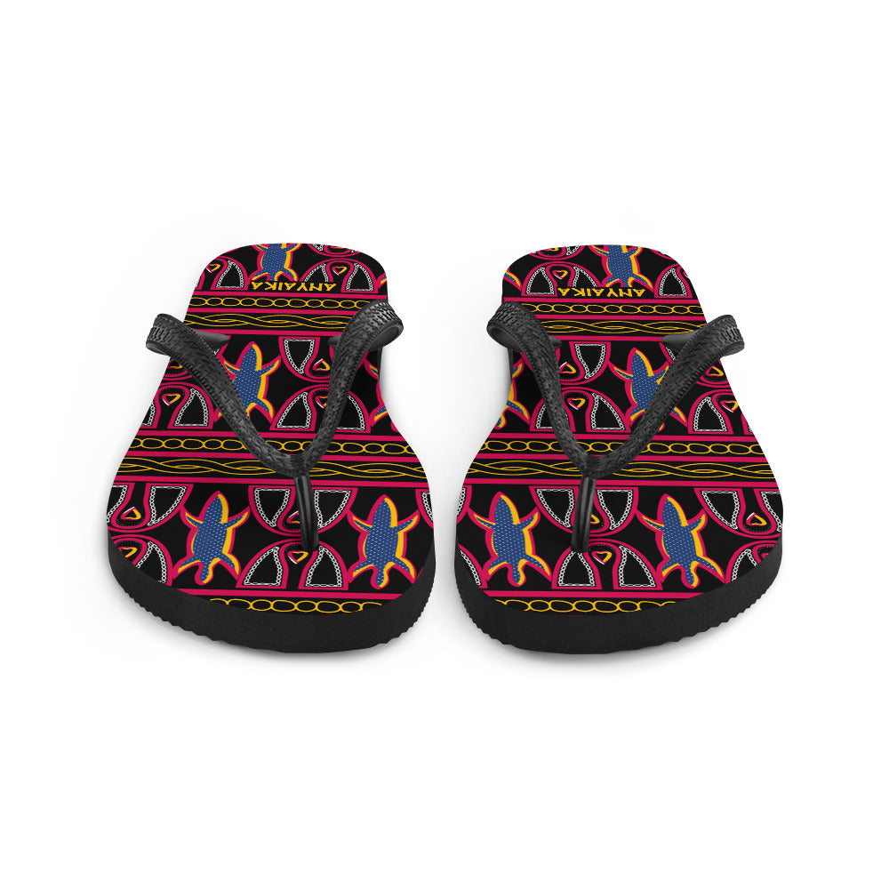 Toghu Crested Charms Black Flip-Flops