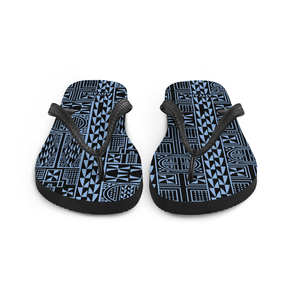 Black Mamba Sky Blue Flip-Flops