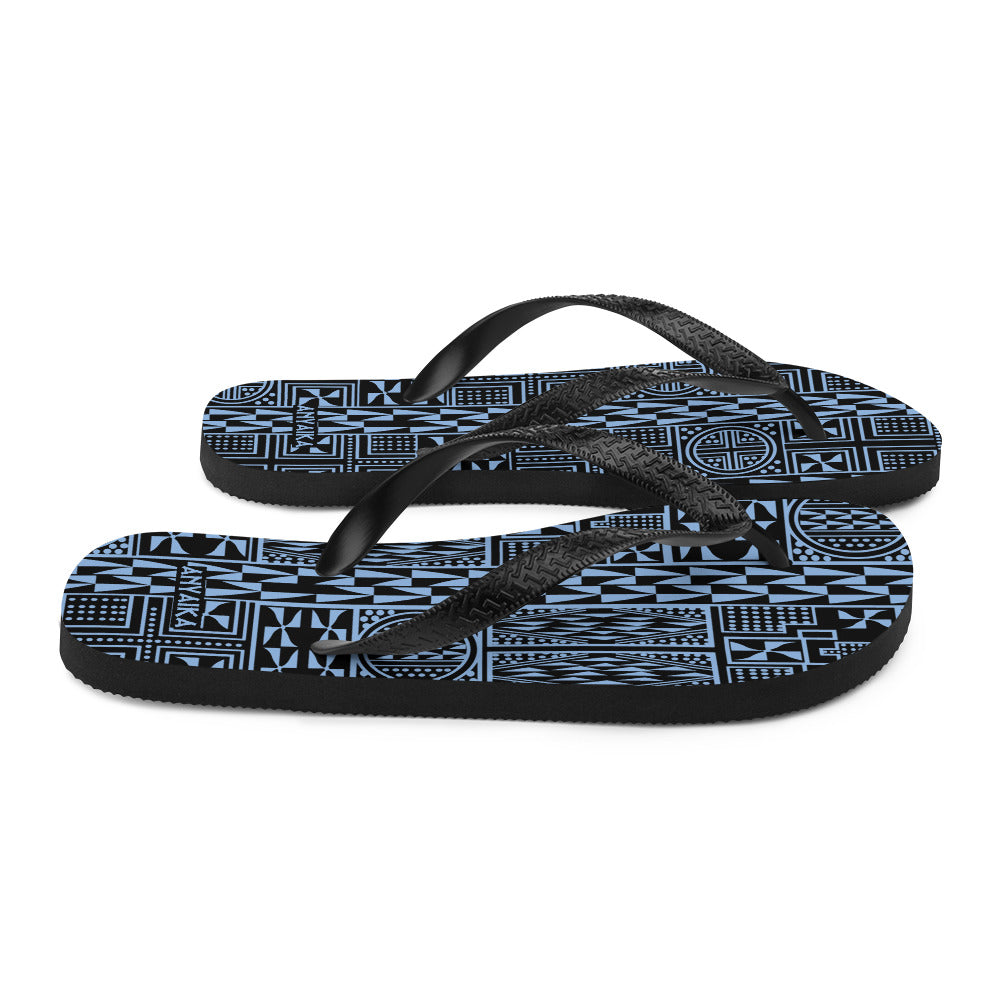 Black Mamba Sky Blue Flip-Flops