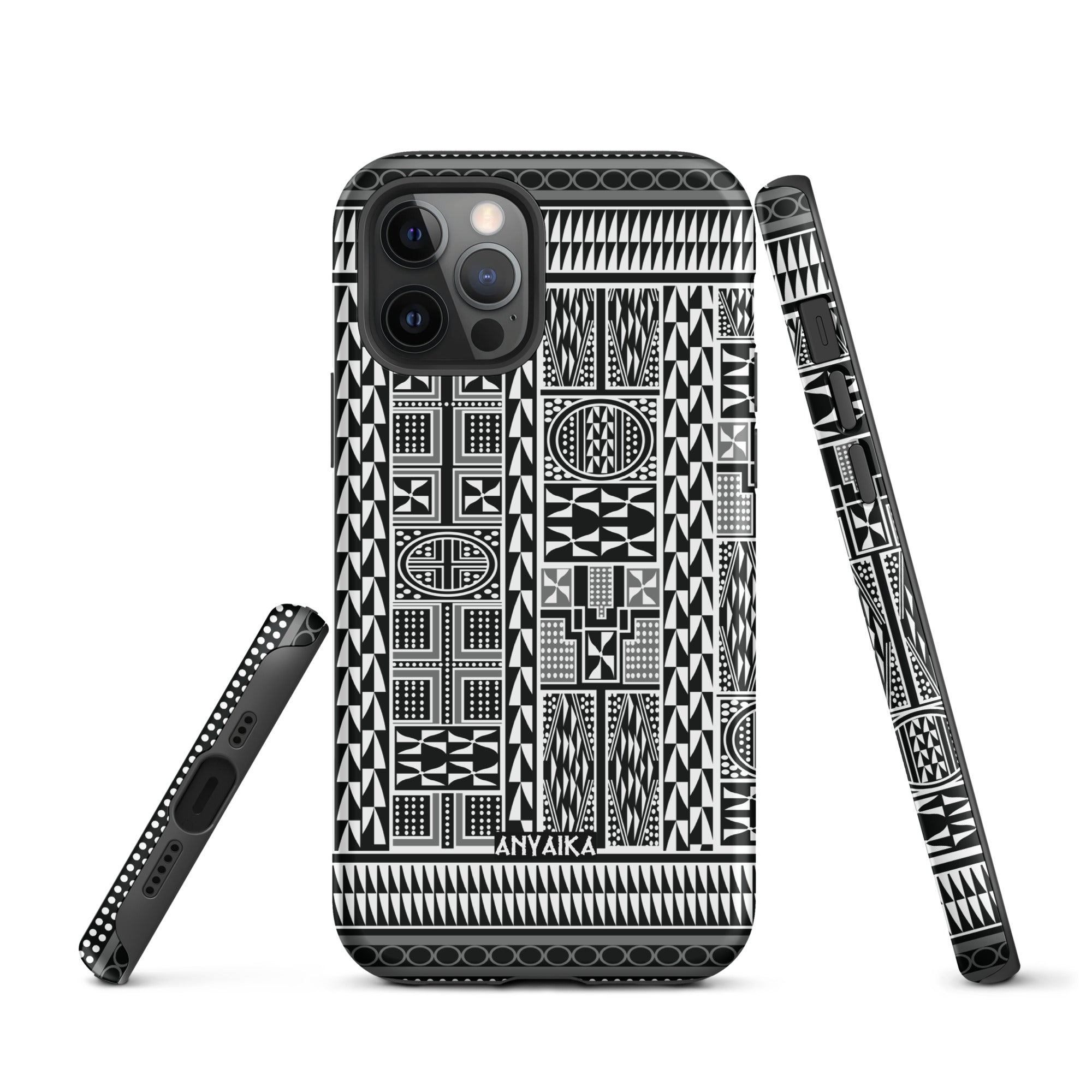 Tribal Tapestry Black Gray Mix Case for iPhone®